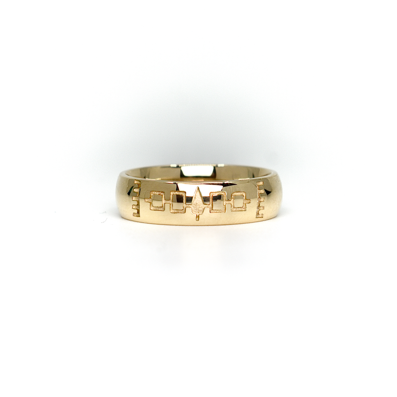 18kt gold 6mm Confederacy Band