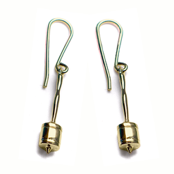 10kt Gold Horn Rattle Earrings